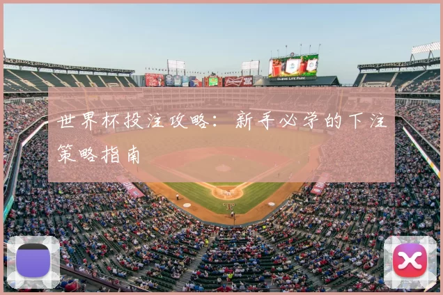 世界杯投注攻略:新手必学的下注策略指南
